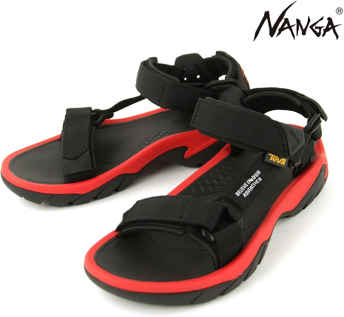 結婚祝い NANGA X TEVAテラ ファイ ファイブ BLK×RED28CM新品 general